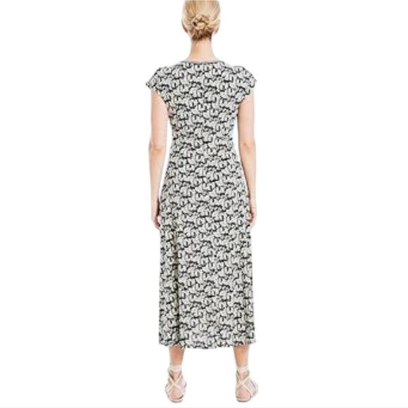 Max Studio Floral Flutter Sleeve Ruched Side Waist Faux Wrap Dress Size Med New! - Picture 10 of 11